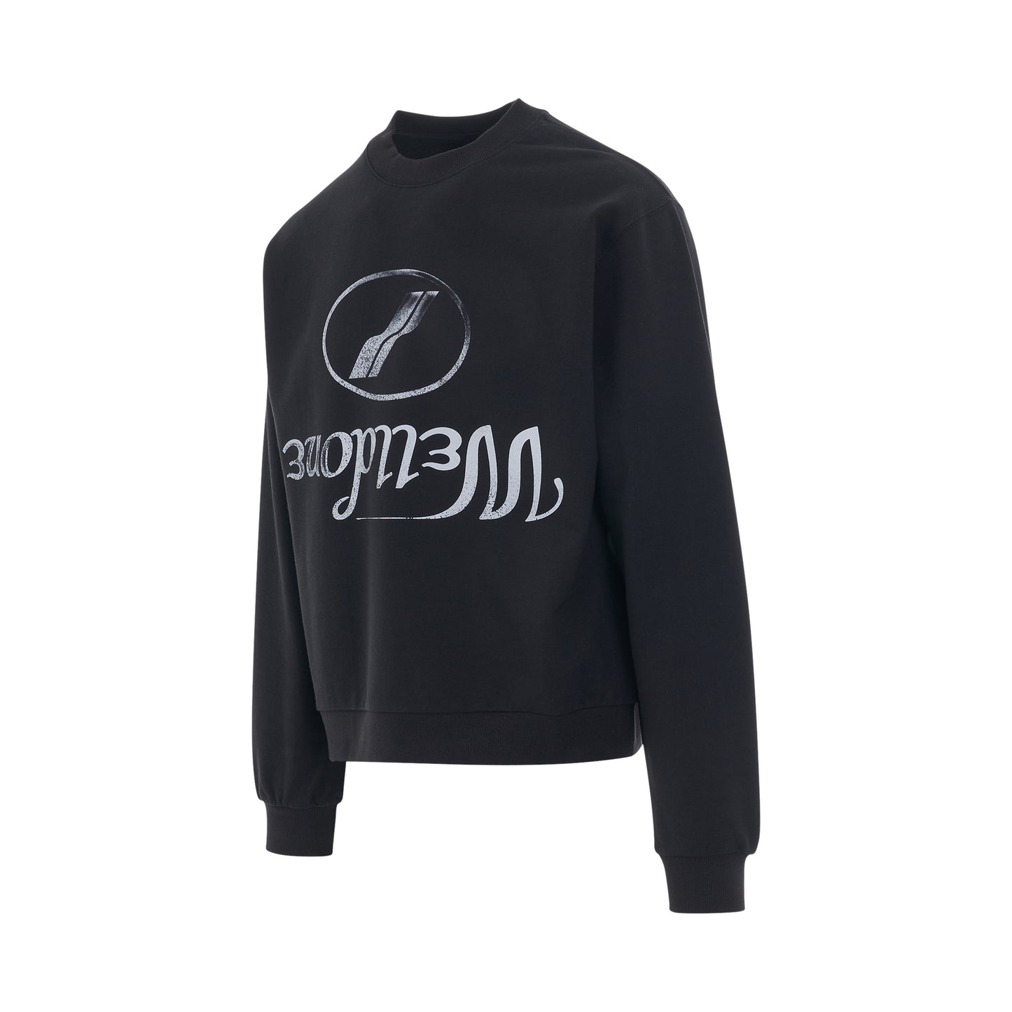 Reversed Logo Sweatshirt in Black