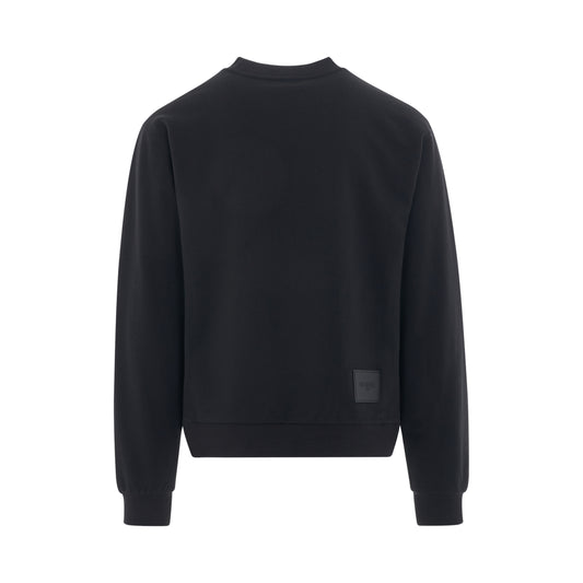 Reversed Logo Sweatshirt in Black