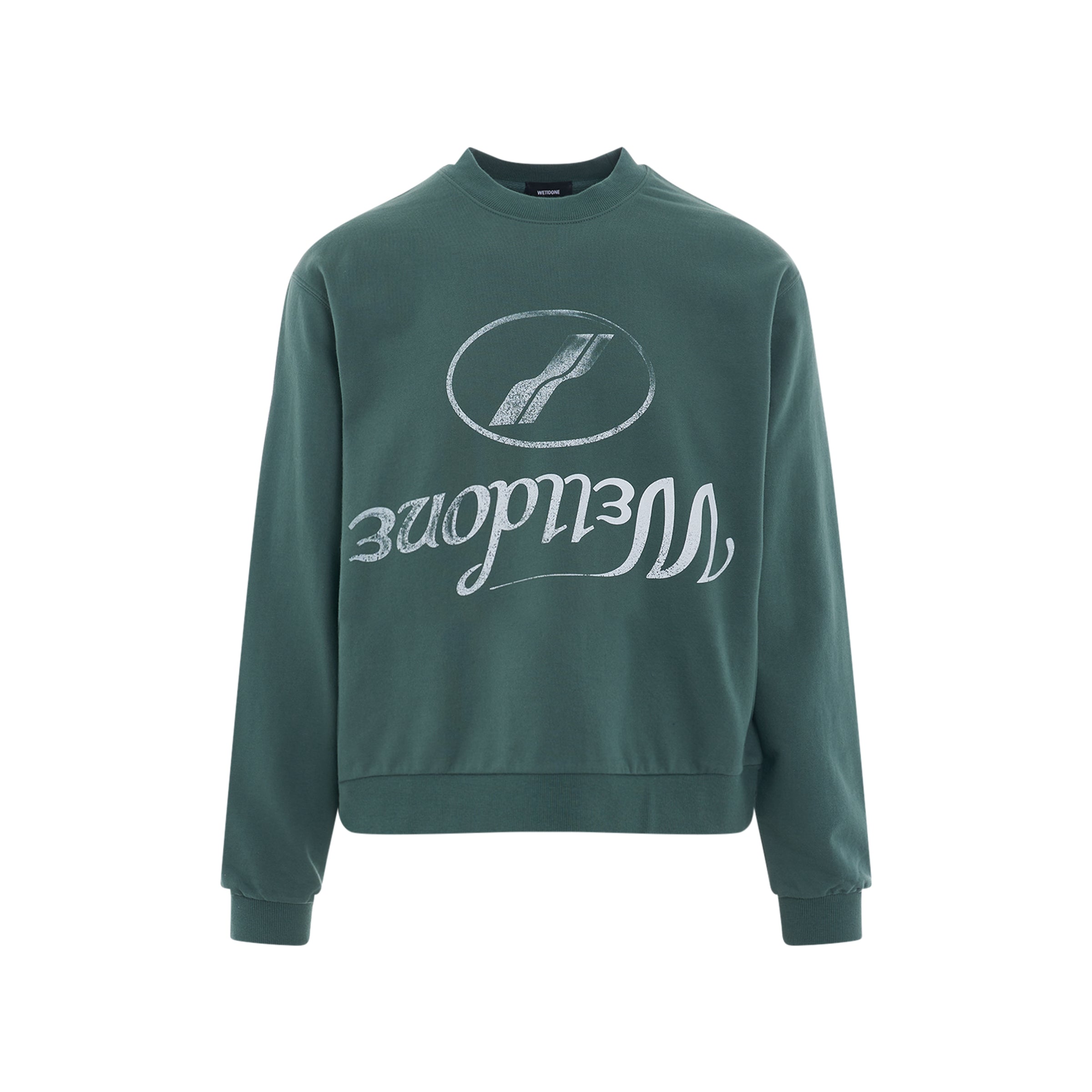 Reversed Logo Sweatshirt in Green