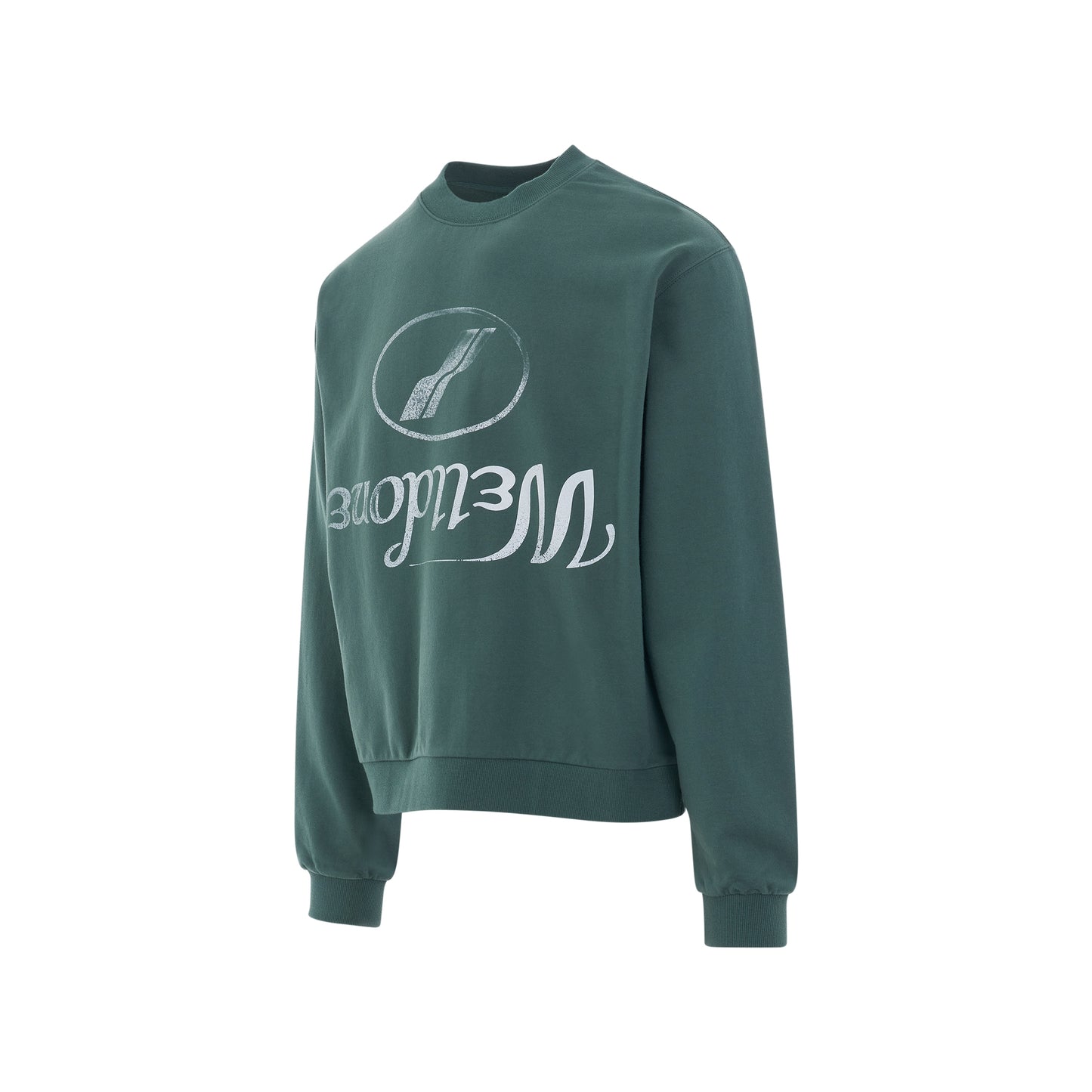 Reversed Logo Sweatshirt in Green