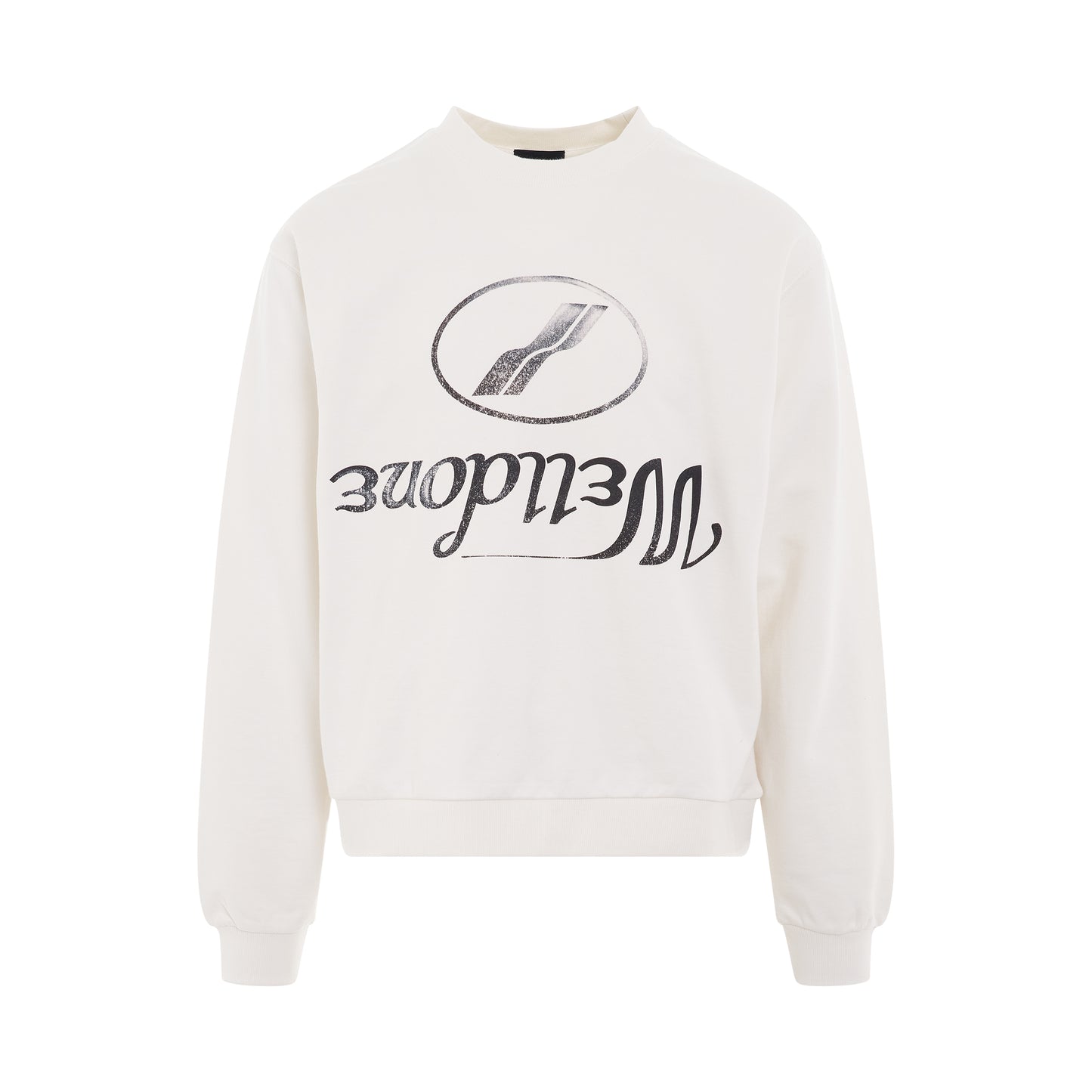 Reversed Logo Sweatshirt in White