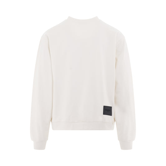 Reversed Logo Sweatshirt in White