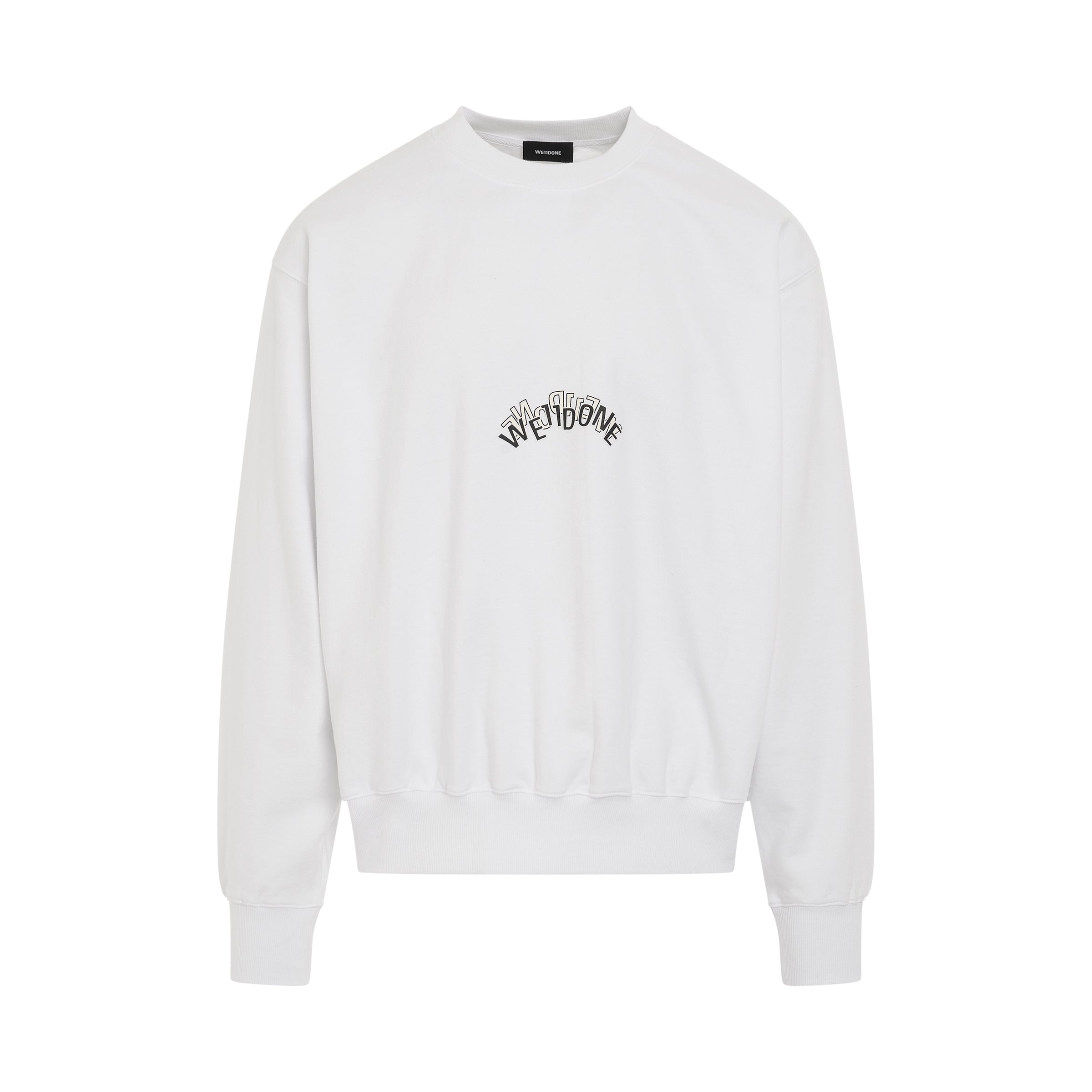 Layered Logo Sweatshirt in White