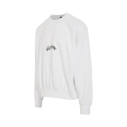 Layered Logo Sweatshirt in White