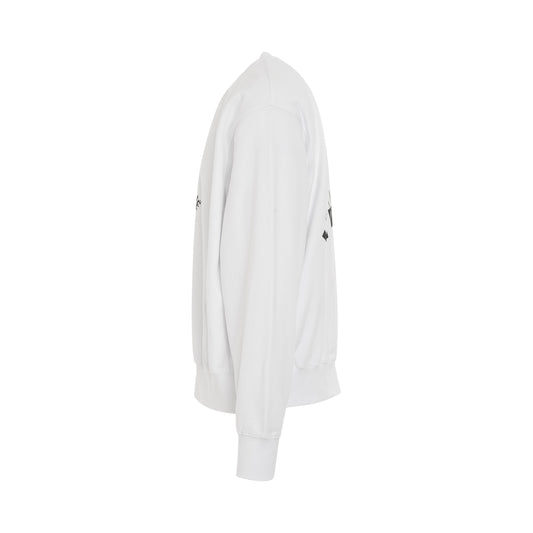 Layered Logo Sweatshirt in White