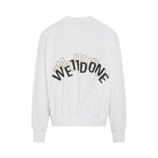 Layered Logo Sweatshirt in White