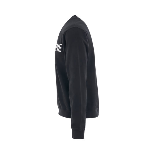 Basic Logo Fitted Sweatshirt in Black