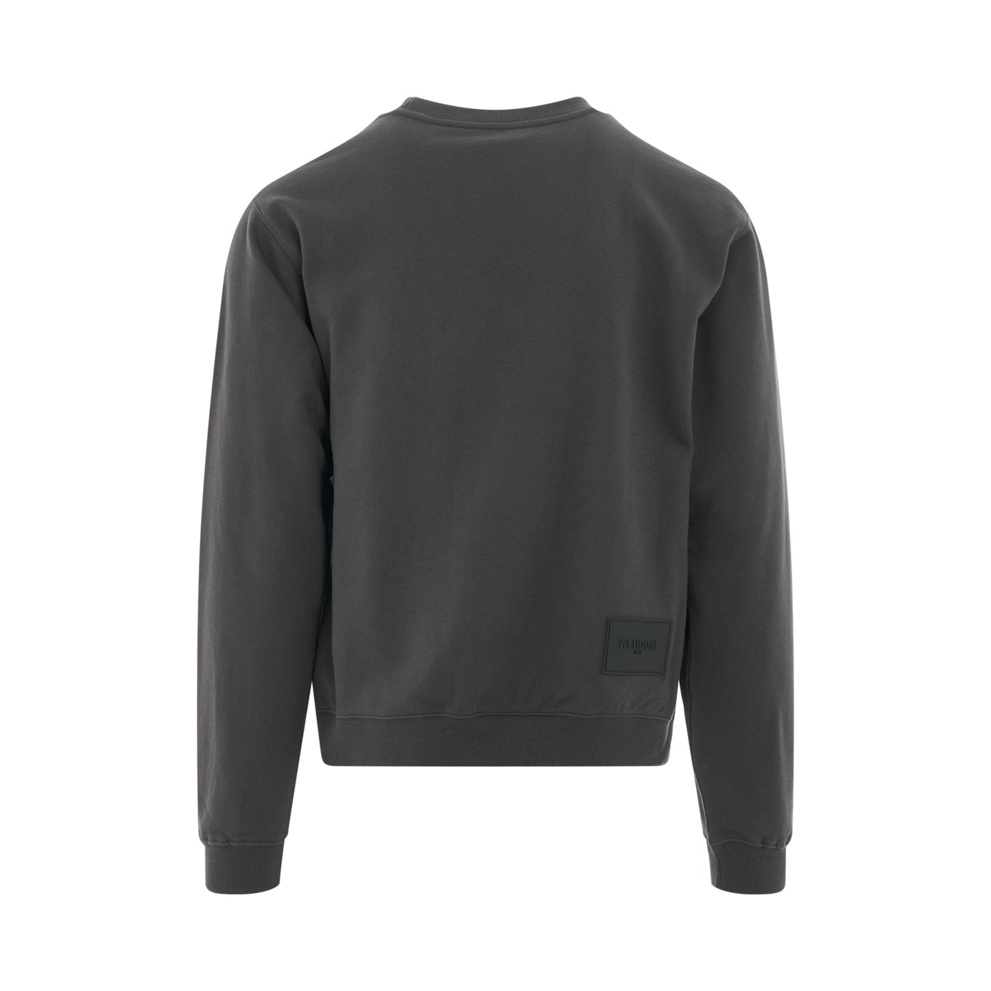 Basic Logo Fitted Sweatshirt in Charcoal