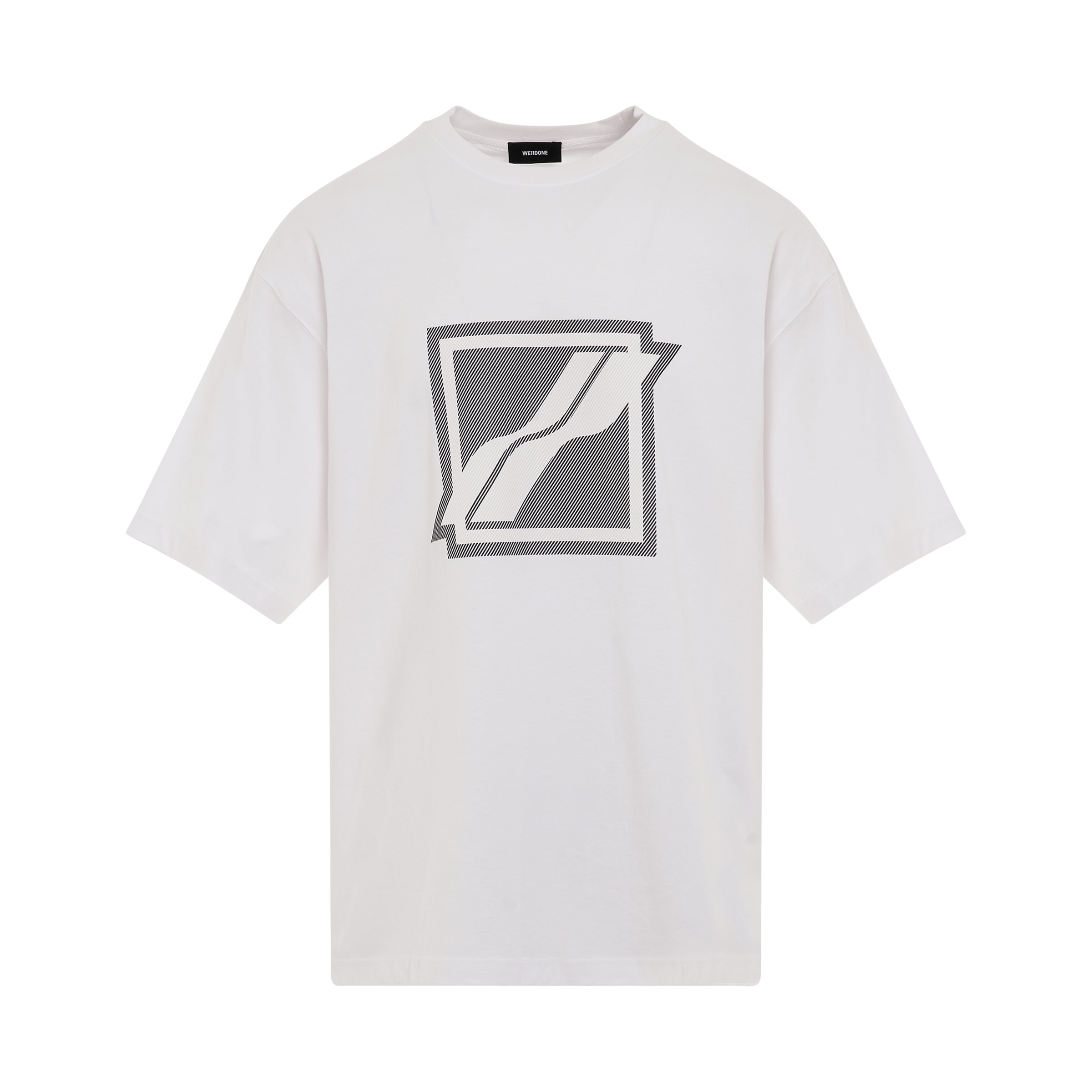 Stripe Big Logo T-Shirt in White