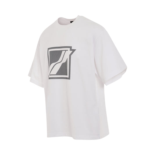 Stripe Big Logo T-Shirt in White