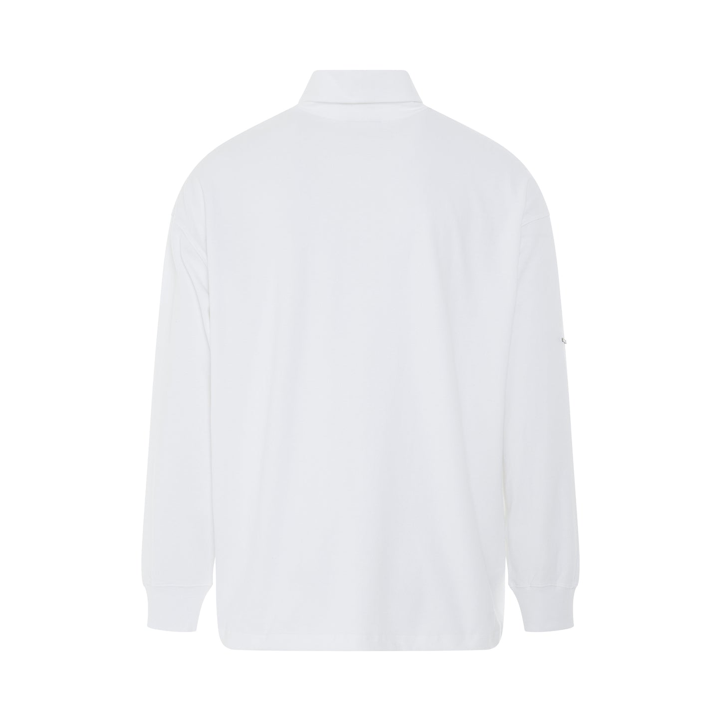 Logo Roll Neck Long Sleeve T-Shirt in White
