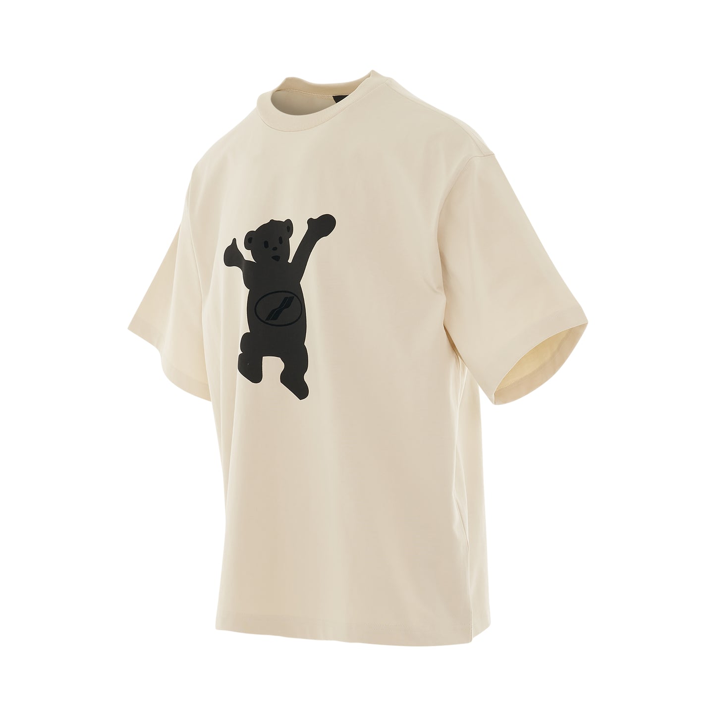 Logo Teddy T-Shirt in Ivory