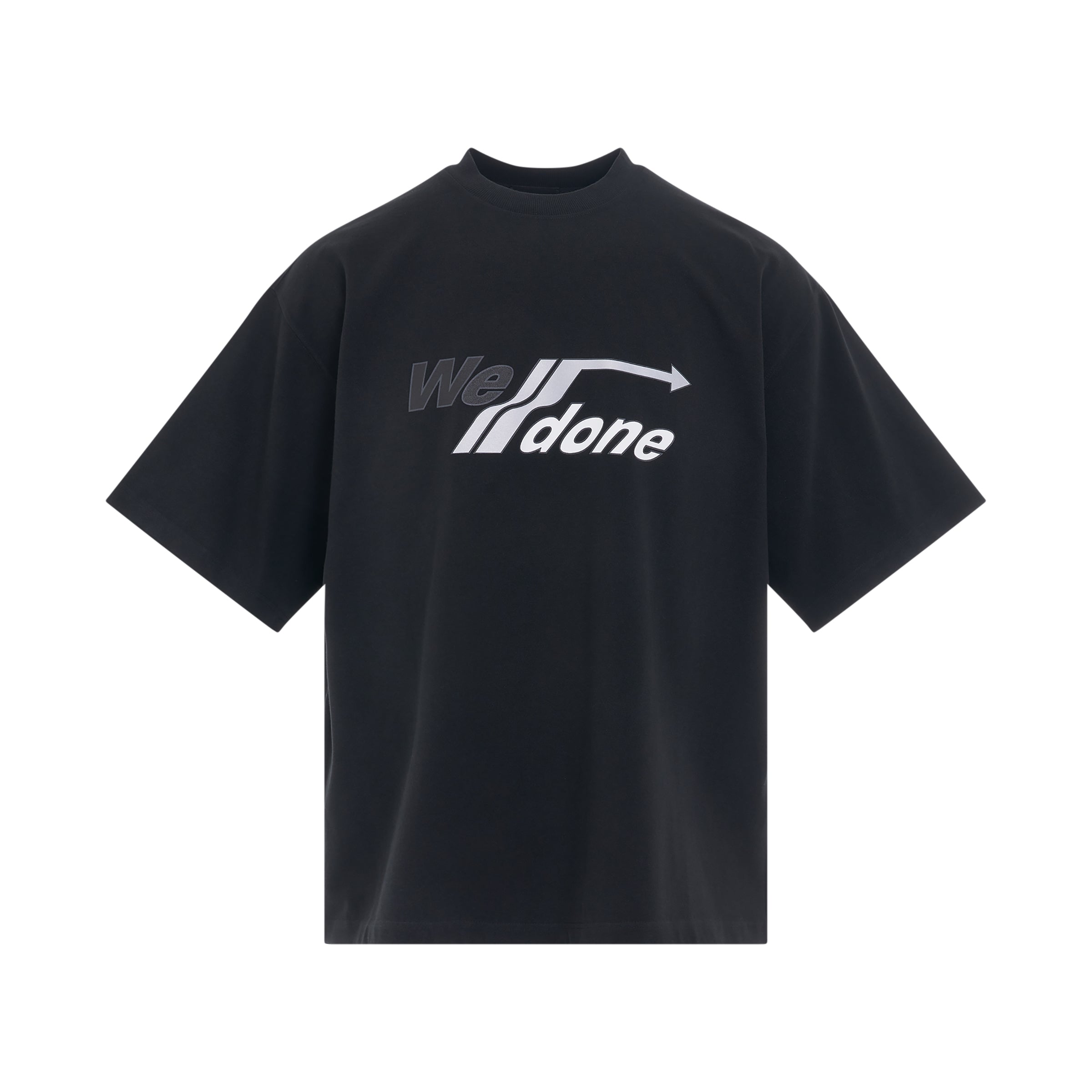 Arrow Welldone Logo Washed T-Shirt in Black