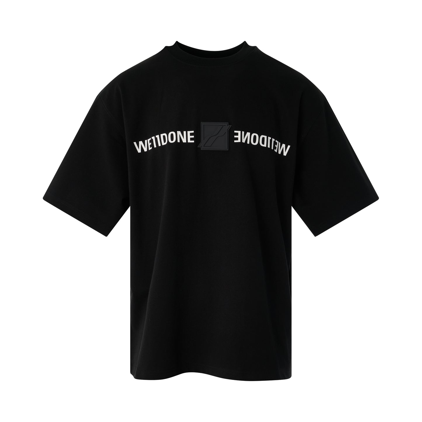 Patched Mirror Logo T-Shirt in Black