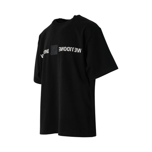 Patched Mirror Logo T-Shirt in Black