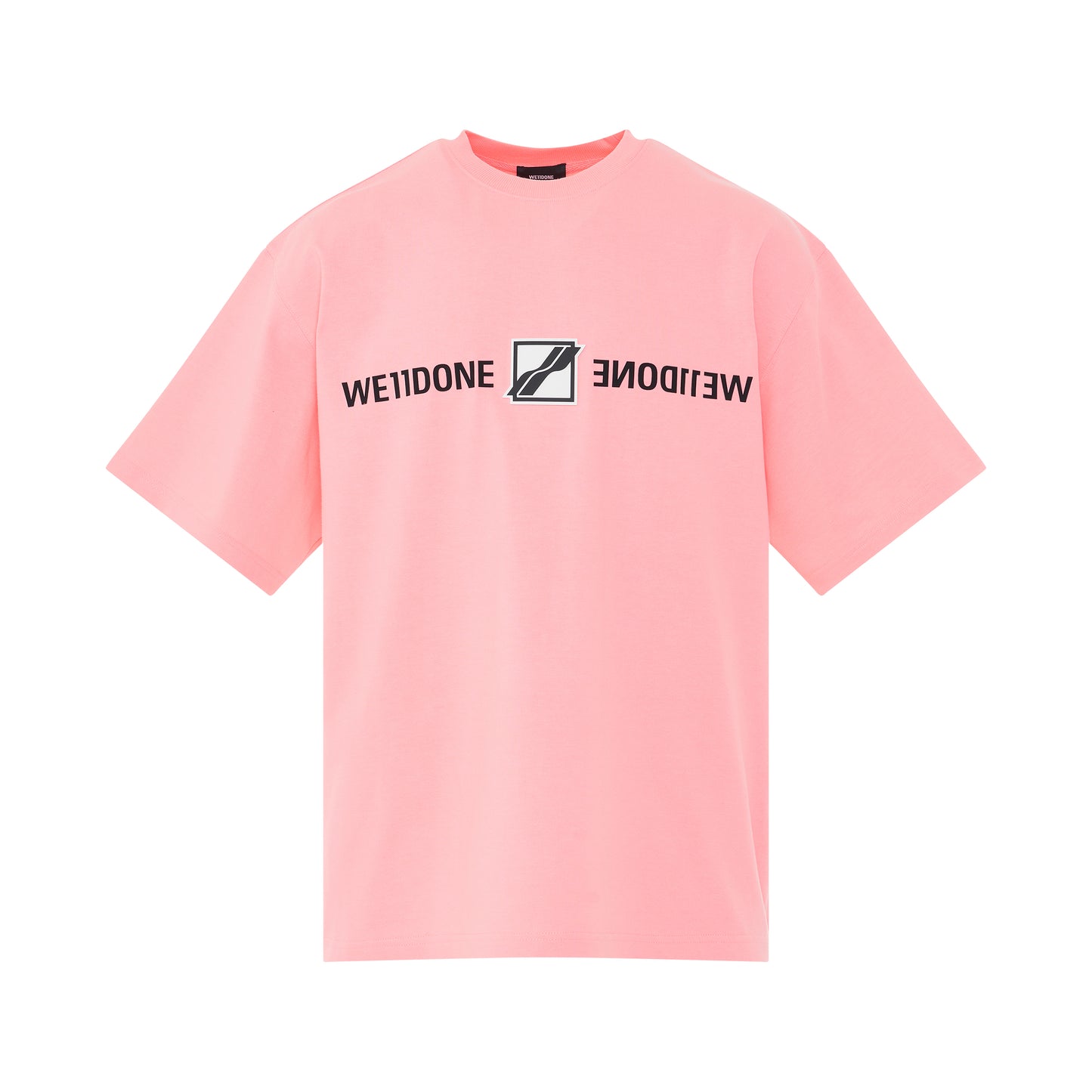 Patched Mirror Logo T-Shirt in Pink
