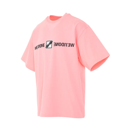 Patched Mirror Logo T-Shirt in Pink