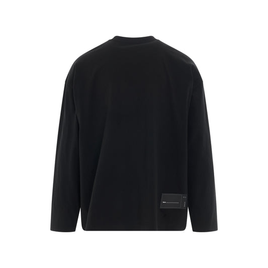 Square Logo Long Sleeve T-Shirt in Black