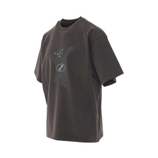 Teddy Logo T-Shirt in Charcoal