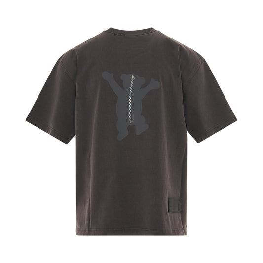 Teddy Logo T-Shirt in Charcoal