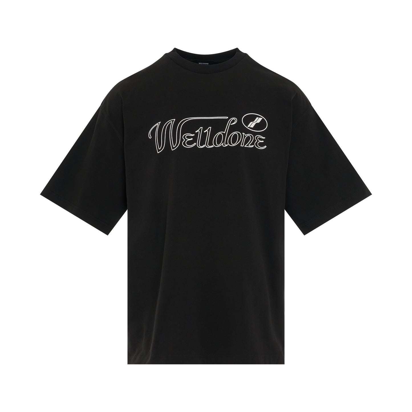 Cursive Symbol Logo Large T-Shirt in Black