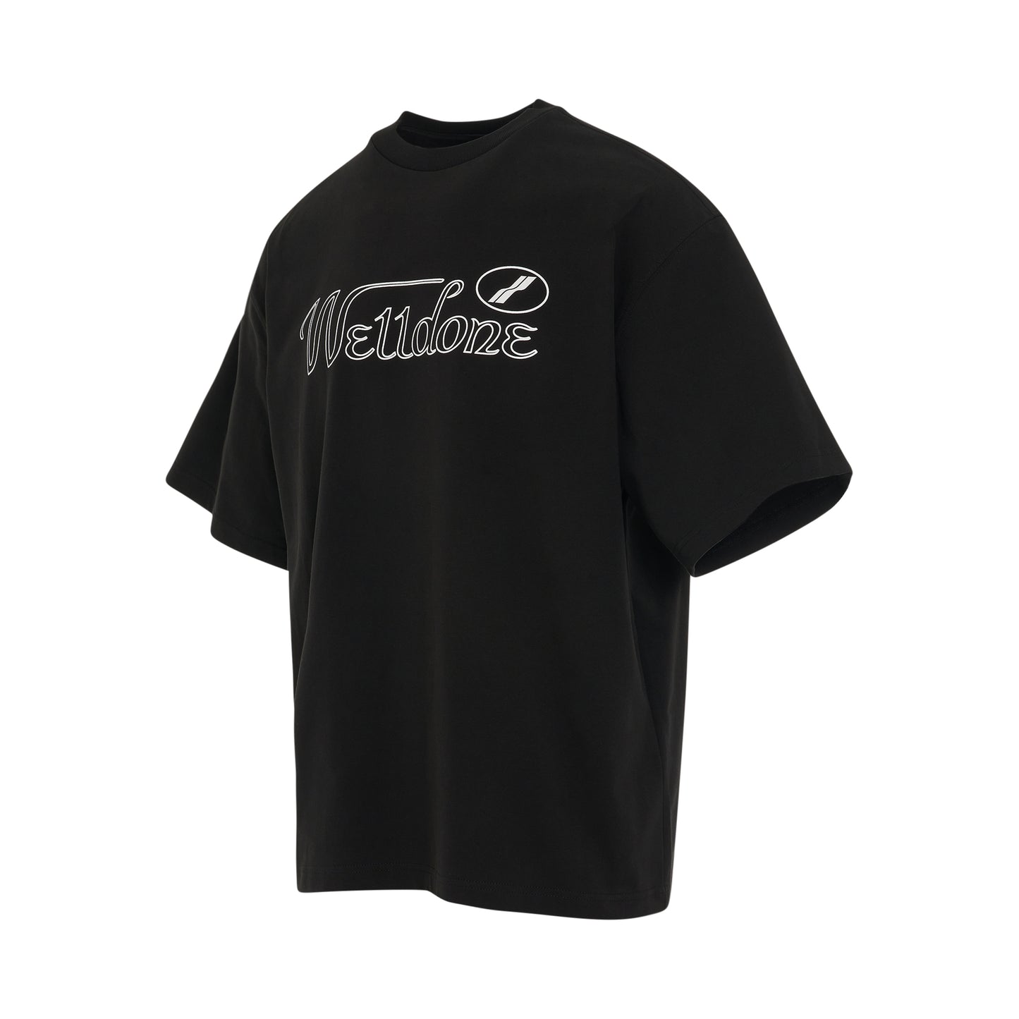 Cursive Symbol Logo Large T-Shirt in Black