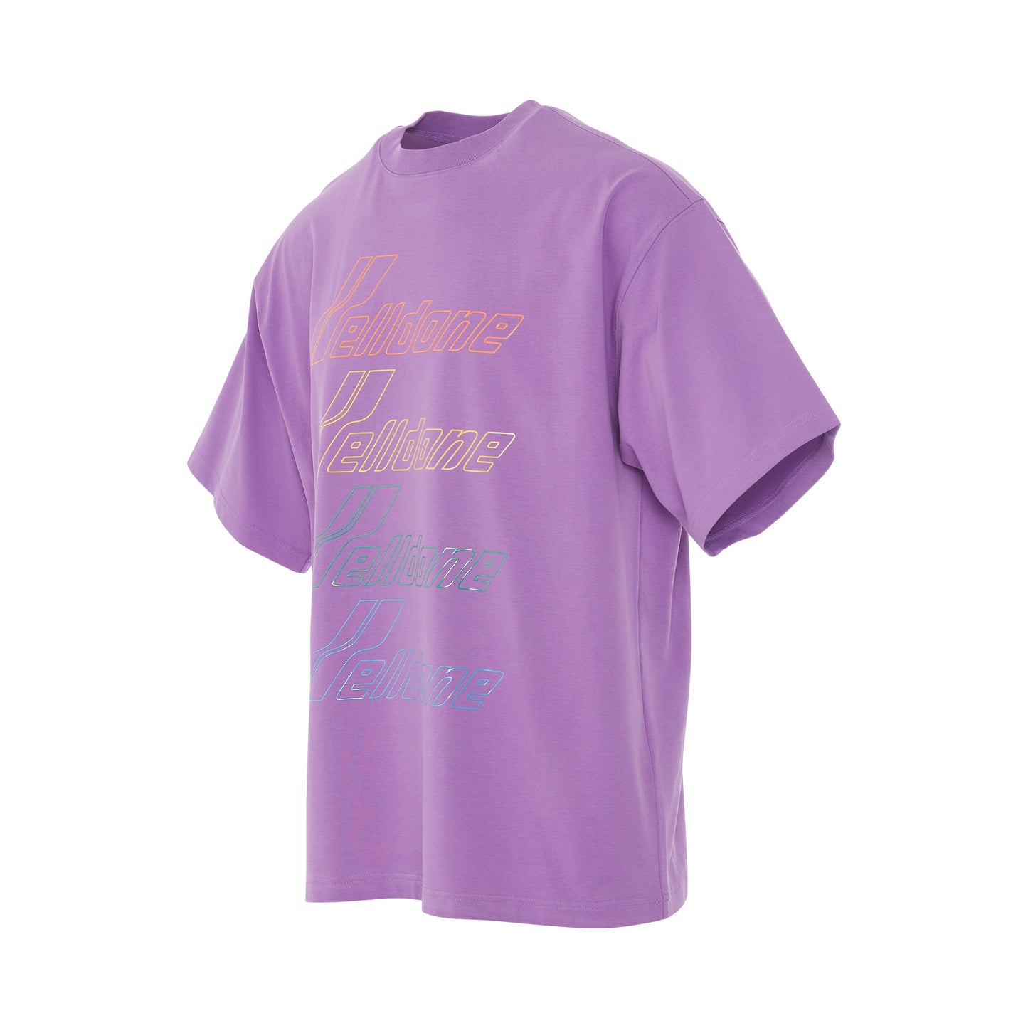 Iridescent Logo Hand-Bleached T-Shirt in Purple