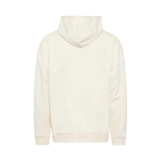 Anagram Leather Patch Hoodie in White Ash