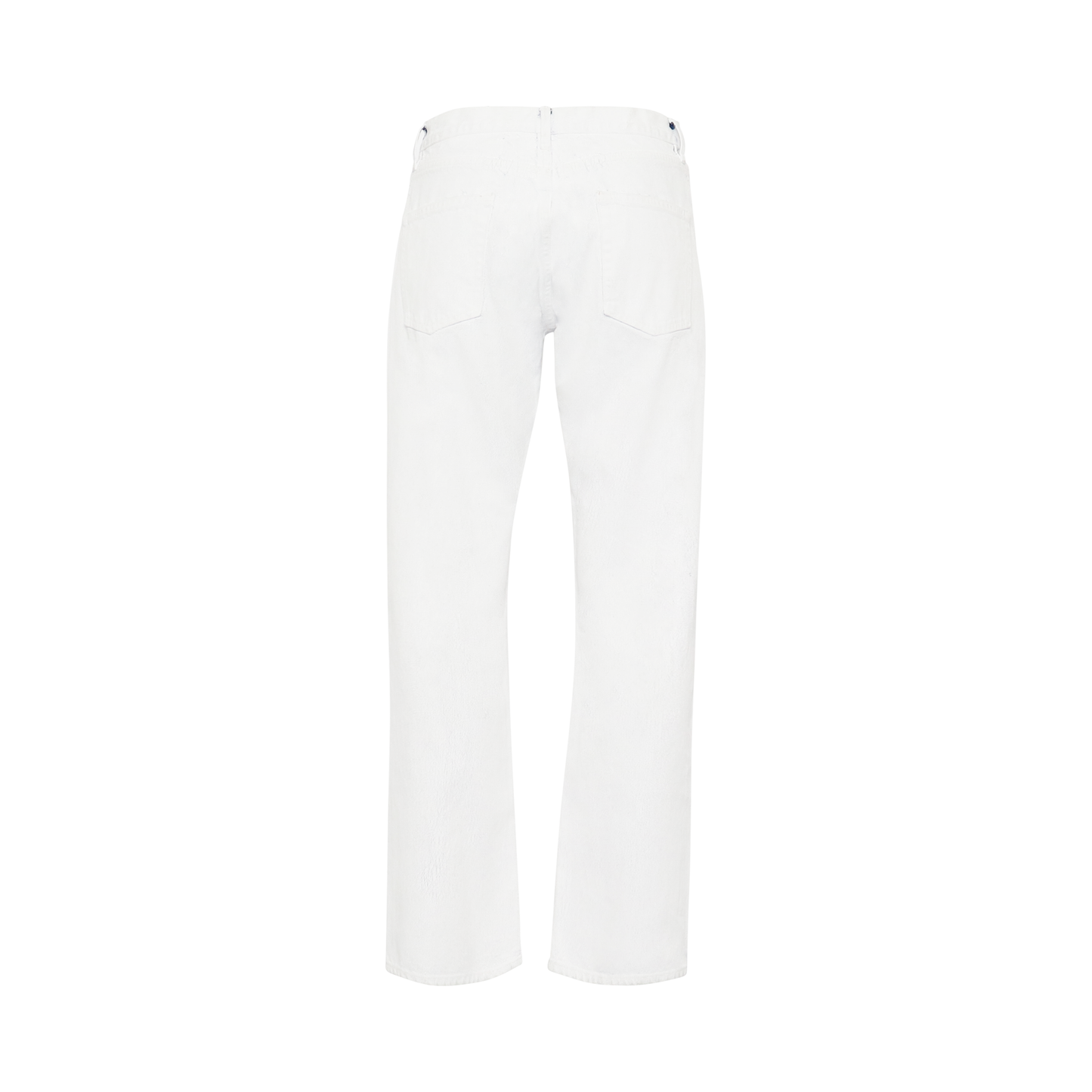 Mid Rise Straight Cut Jeans in White