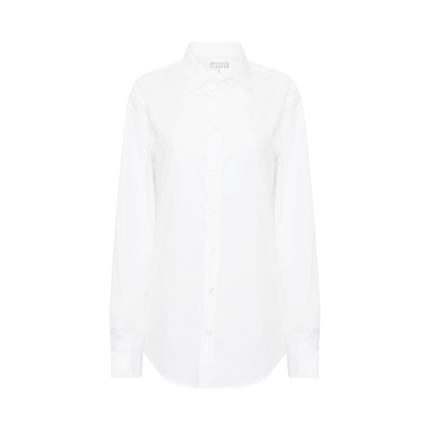 Classic Long Sleeve Poplin Shirt in White