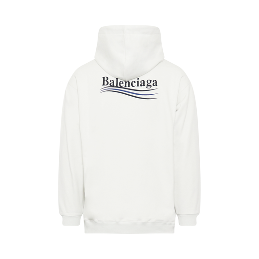 Political Campaign Medium Fit Hoodie in White