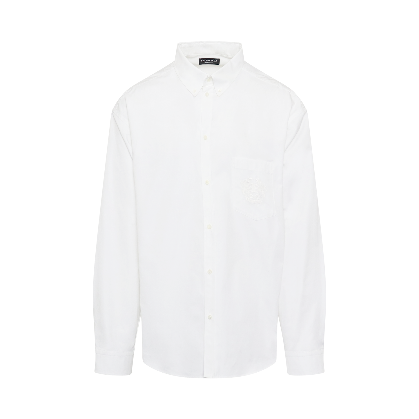 Long Sleeve Large Fit Shirt in White