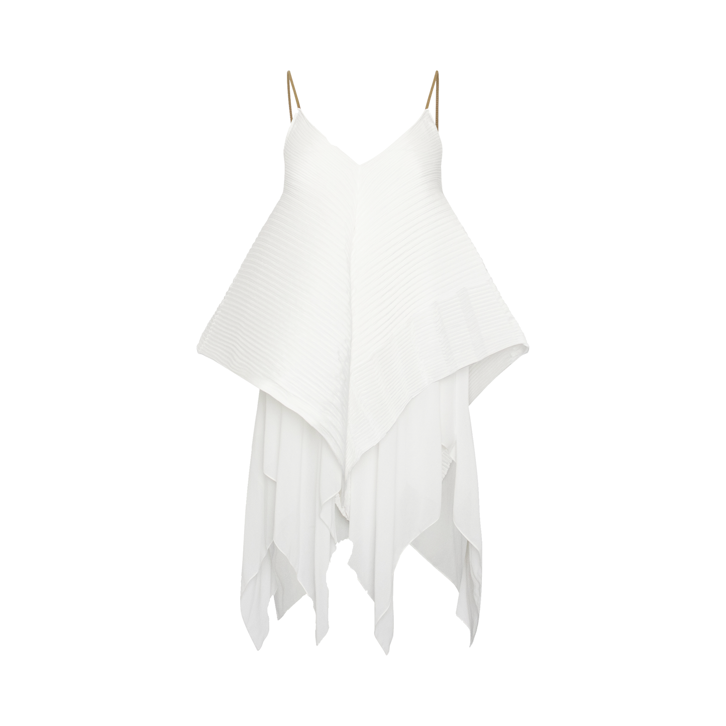 Tank Pleated Top in White