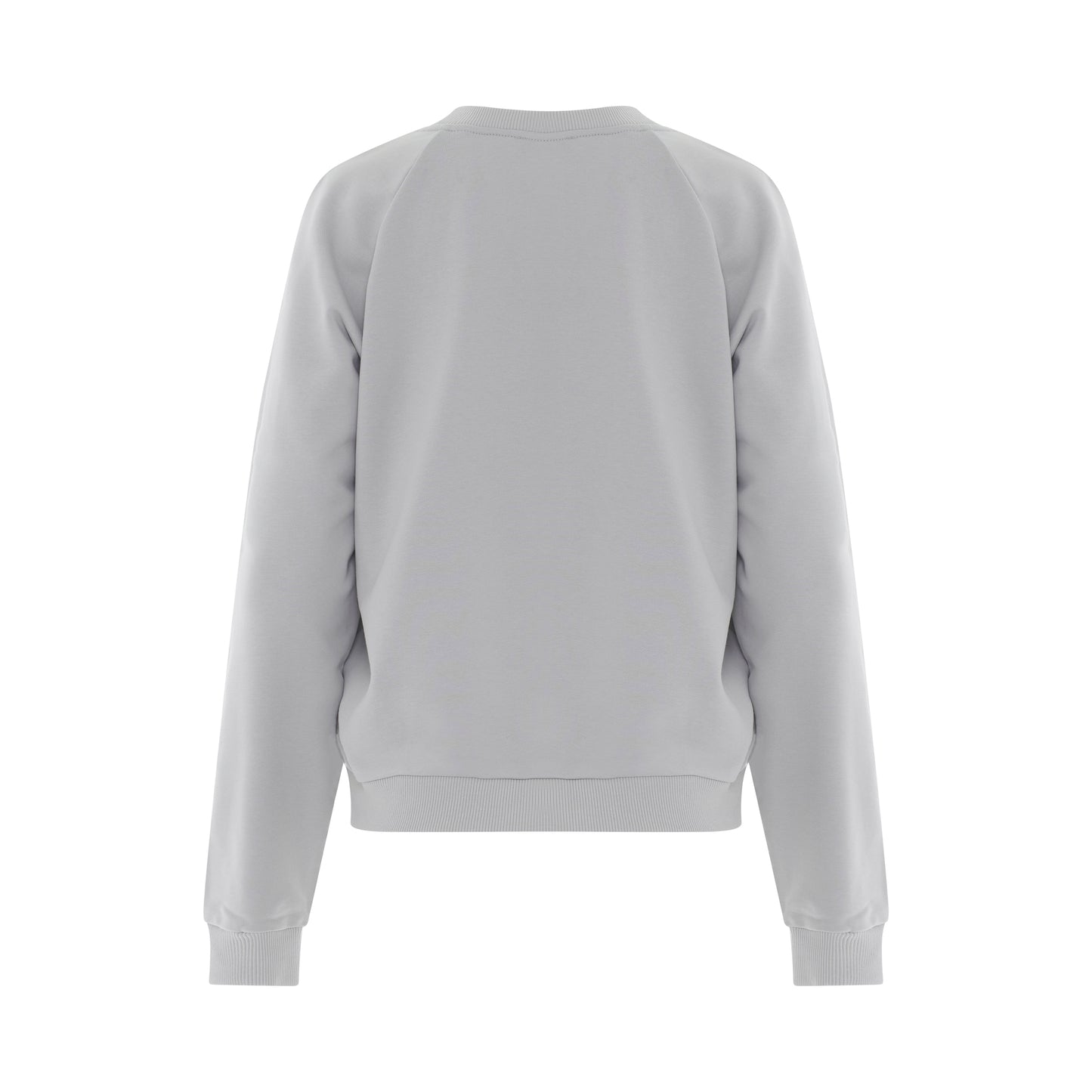 Classic Printed Long Sleeve Sweatshirt in Grey/White