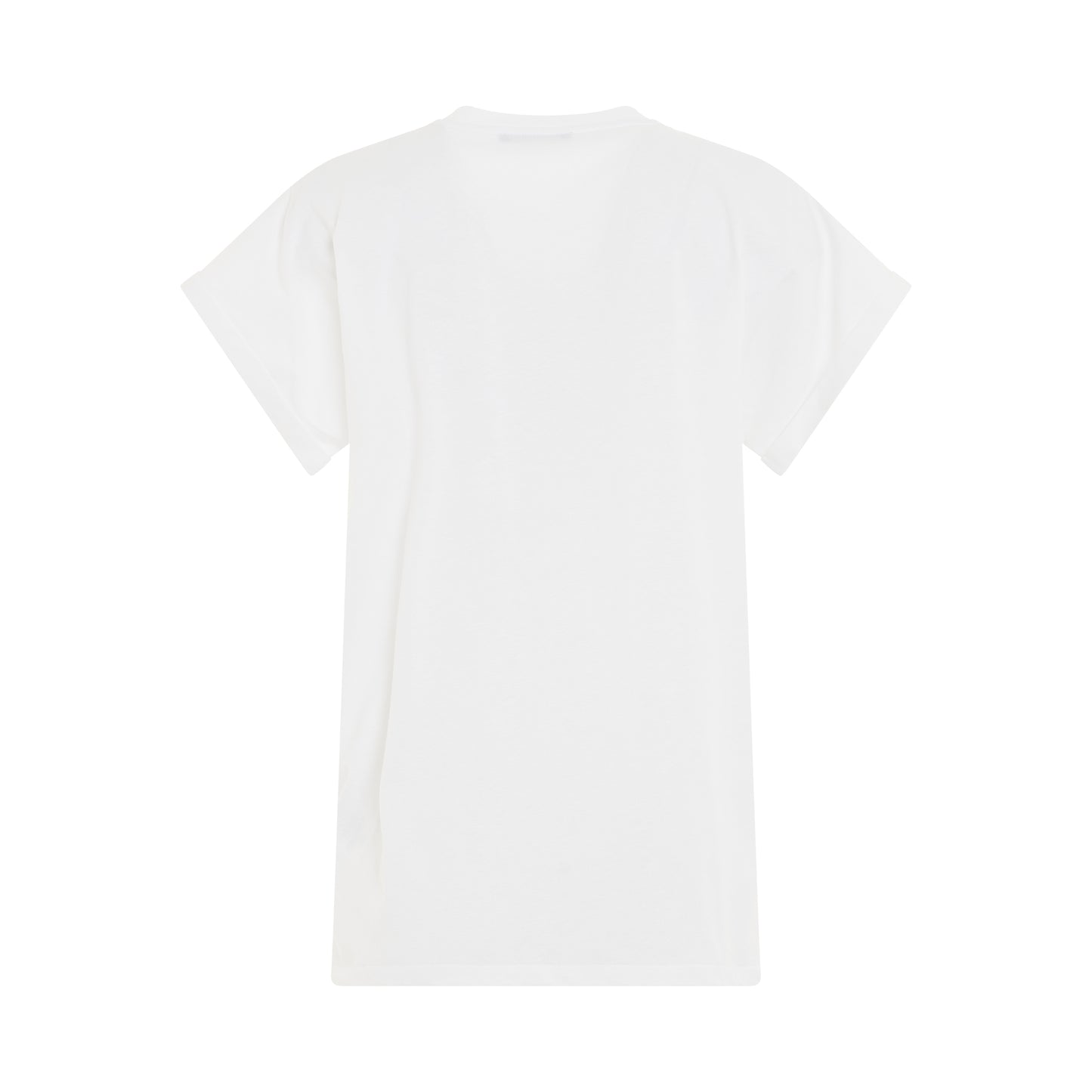 Short Sleeve Logo Flock Detail Eco T-Shirt in White