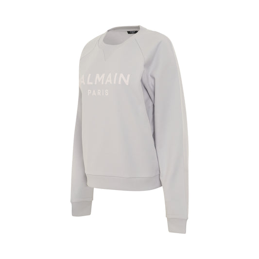 Printed Logo Eco Sweatshirt in Light Blue