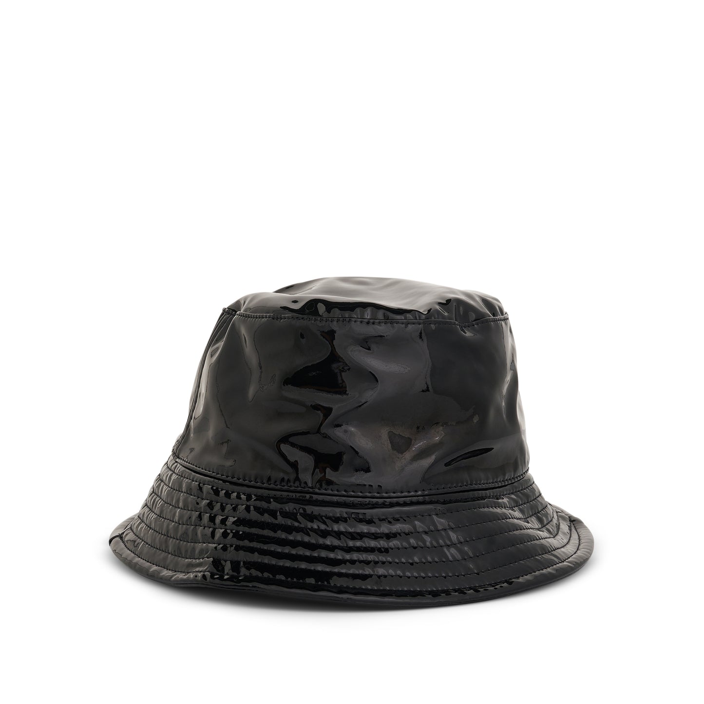 Logo Vinyl Bucket Hat in Black