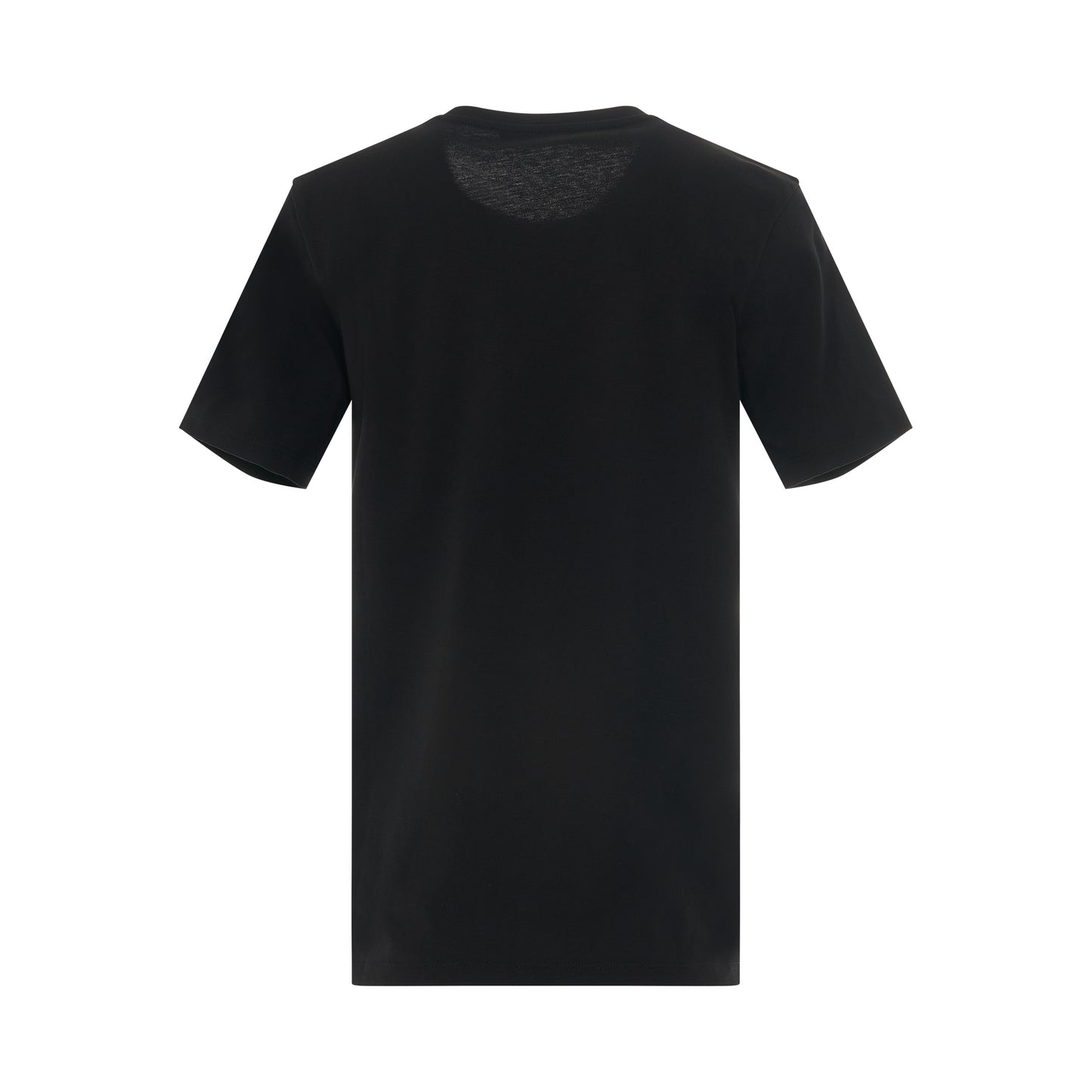 Short Sleeve Metallic Logo T-Shirt in Black