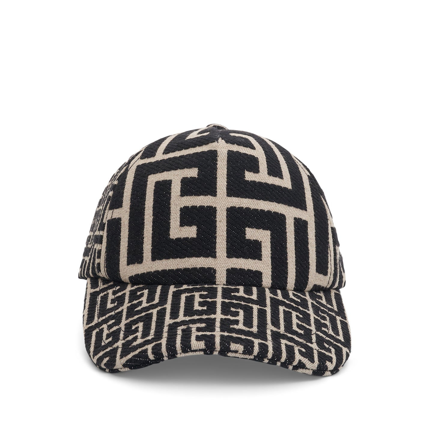 Mix Monogram Jacquard Cap in Ivory/Black