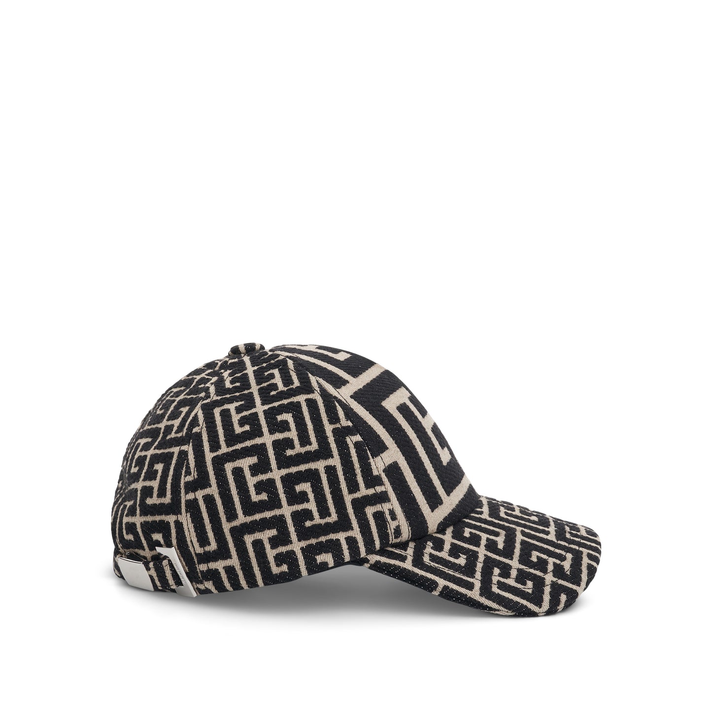 Mix Monogram Jacquard Cap in Ivory/Black