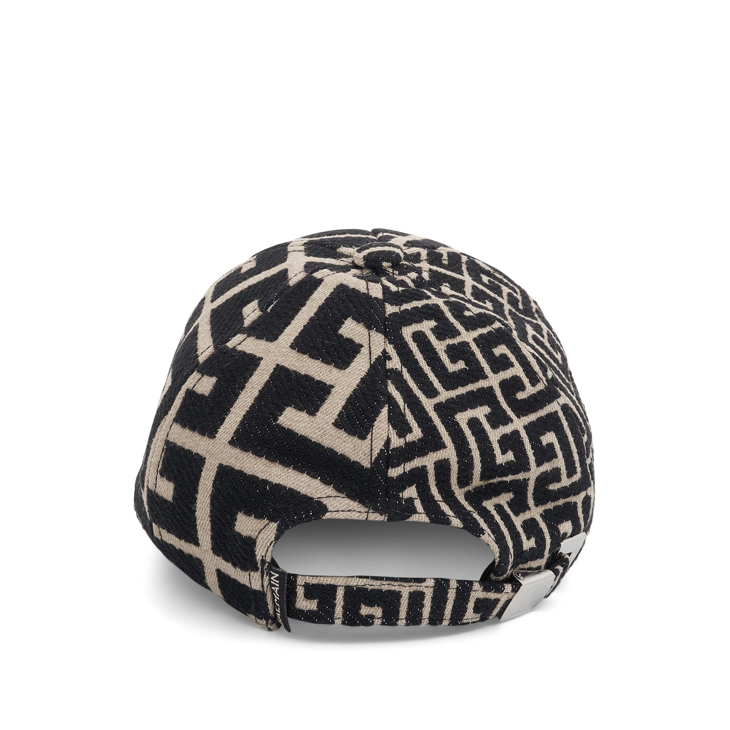 Mix Monogram Jacquard Cap in Ivory/Black