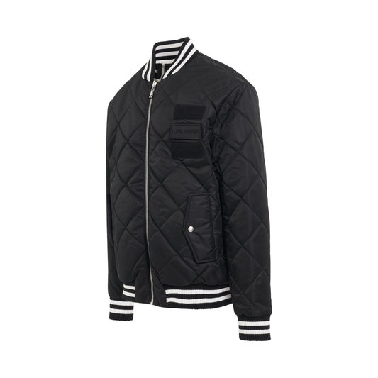 Reversible Maxi Monogram Nylon Jacket in Ivory/Black