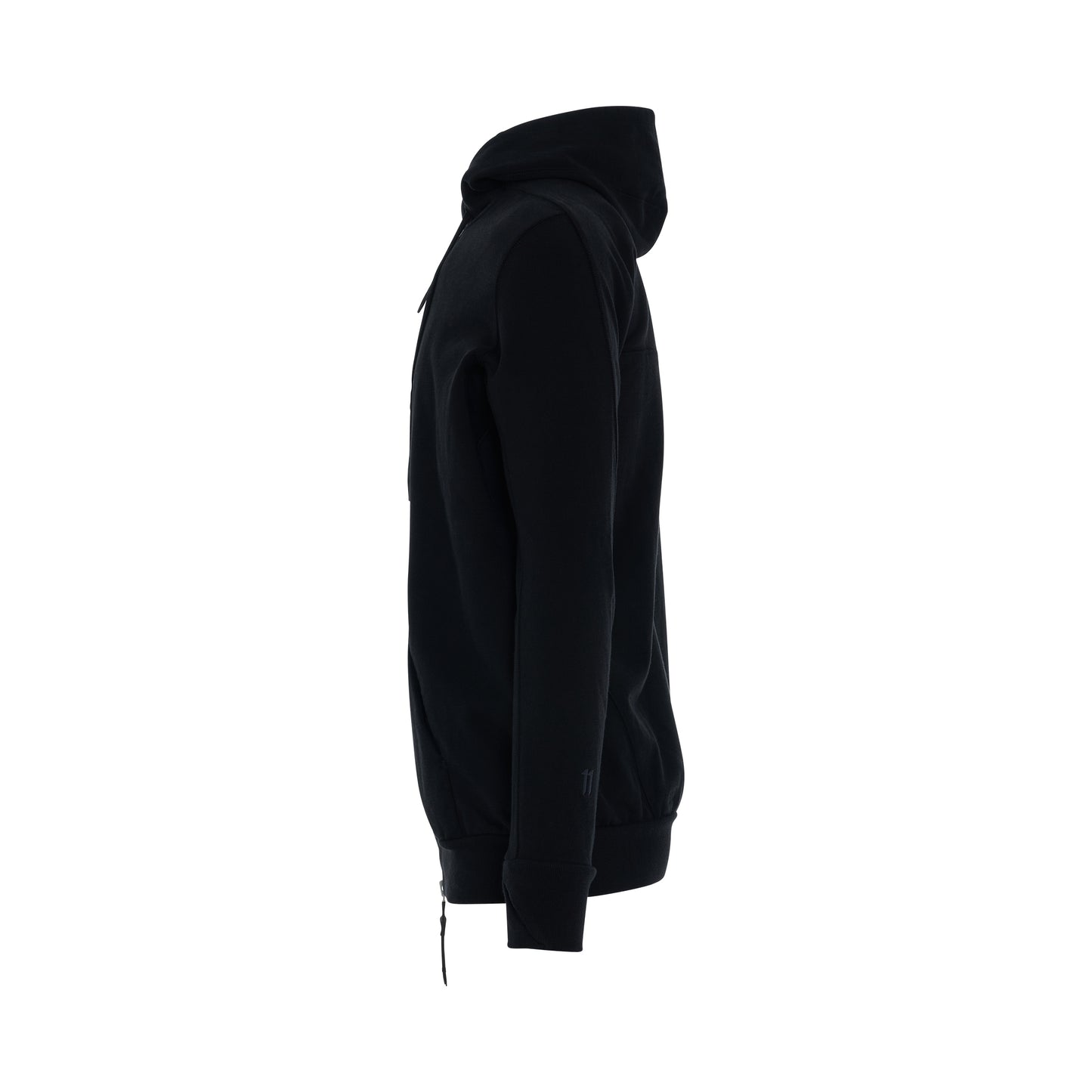 Flame Face Mask Zip Hoodie in Black