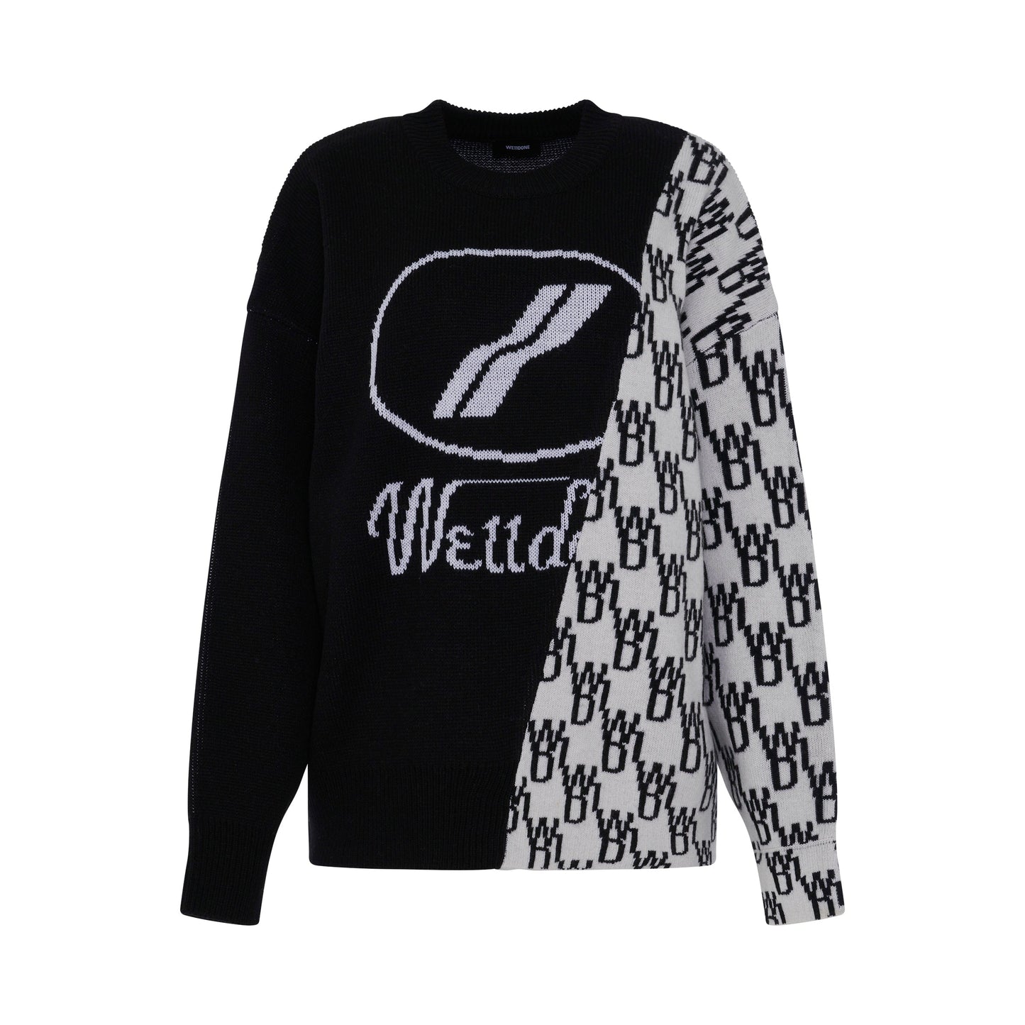 WD1 Graphic Mix Logo Sweater in Black